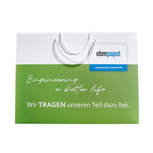 Climate Neutral Paper bag of ebm-papst