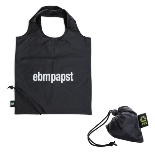 Schwarzer Faltshopper aus rPET