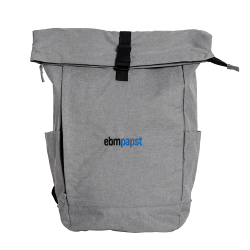 Backpack made from recycled material from ebm-papst.