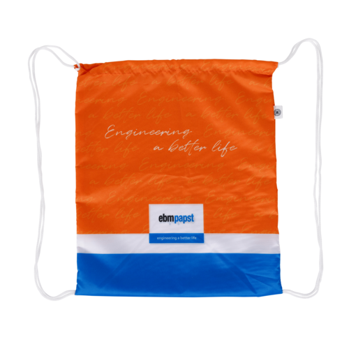 Sustainable gym bag with ebm Papst logo