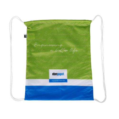 Sustainable gym bag with ebm Papst logo