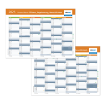 Calendar A4 double-sided / landscape 2026