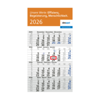 4-month wall calendar 2026