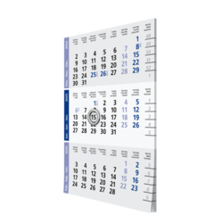 Ersatzblock für 3-Monats-Tischkalender